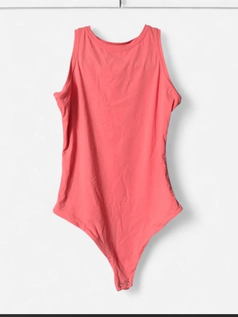 Auden Coral Pink Sleeveless One-Piece Bodysuit
